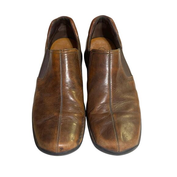 Cole Haan Zeno Leather Split Toe Slip On Shoes Brown Men’s Size 11M‎ - Picture 2 of 8